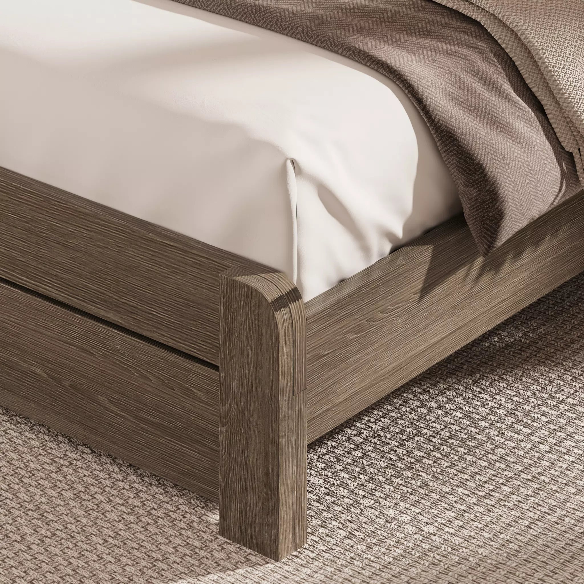 Arlo Farmhouse Platform Bed Frame | Storage Shelf Headboard, LED Lights & Charging Hub | Queen & King - Image 18